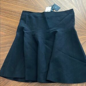 BCBGMaxAzria Black Mini Fit and Flare Skirt